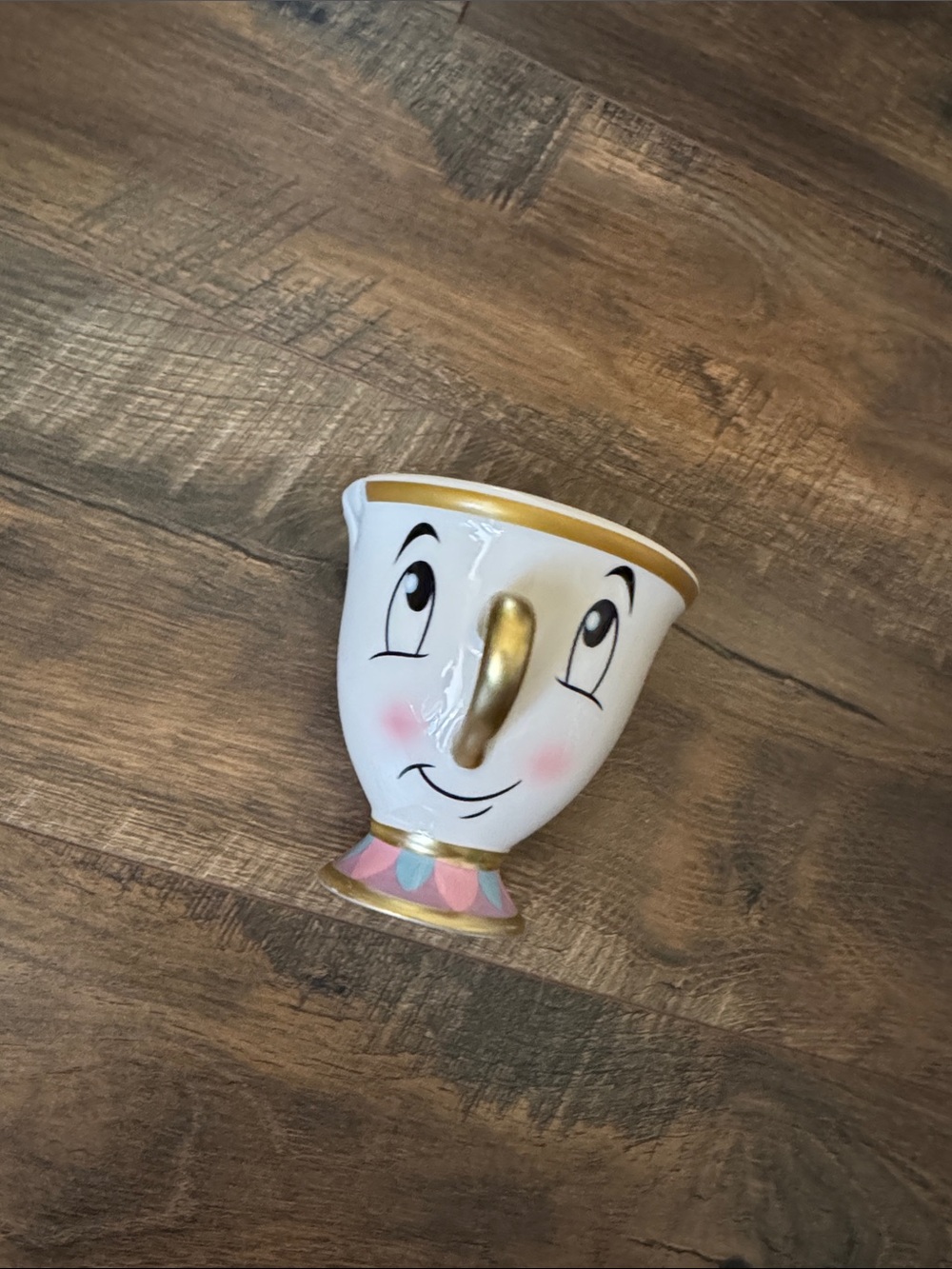 Disney Chip Character White and Gold Ceramic Cup